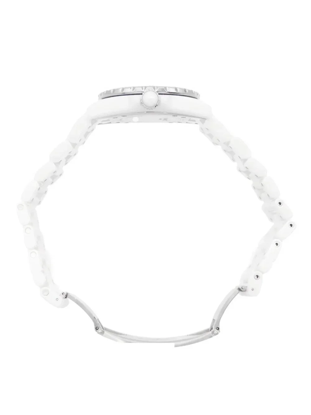 Chanel White SS Ceramic 38 Card Watch Automatic